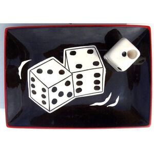 Vintage Antique ART POTTERY "CLAY ART" Glazed ART DECO Porcelain ASHTRAY